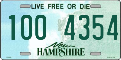 NH license plate 1004354