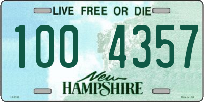 NH license plate 1004357
