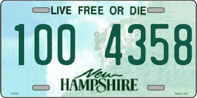 NH license plate 1004358