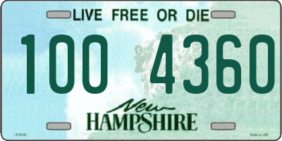 NH license plate 1004360