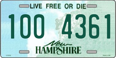 NH license plate 1004361