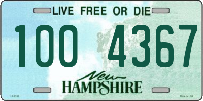 NH license plate 1004367