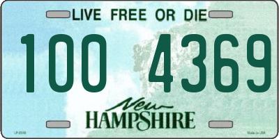 NH license plate 1004369