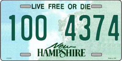 NH license plate 1004374