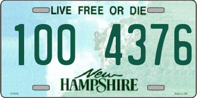 NH license plate 1004376
