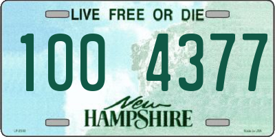 NH license plate 1004377