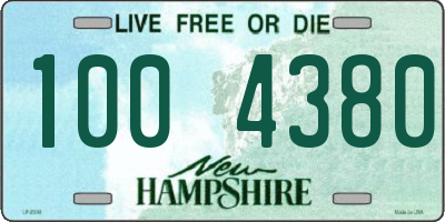 NH license plate 1004380
