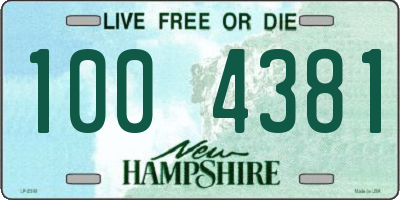 NH license plate 1004381