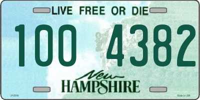 NH license plate 1004382