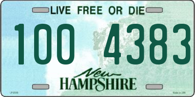 NH license plate 1004383