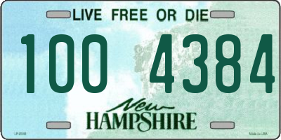 NH license plate 1004384