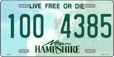 NH license plate 1004385