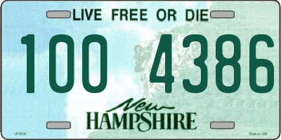 NH license plate 1004386