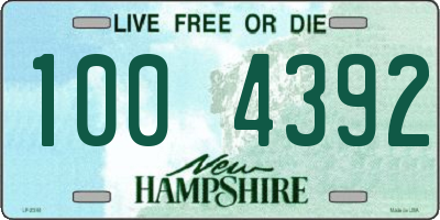 NH license plate 1004392