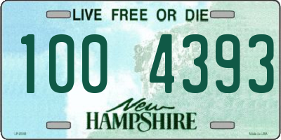 NH license plate 1004393