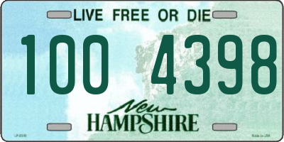 NH license plate 1004398