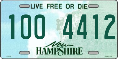 NH license plate 1004412