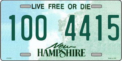 NH license plate 1004415