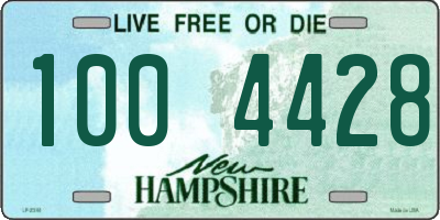 NH license plate 1004428