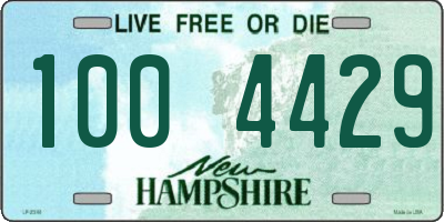 NH license plate 1004429