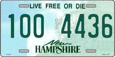 NH license plate 1004436