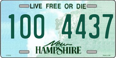 NH license plate 1004437