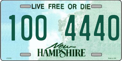 NH license plate 1004440