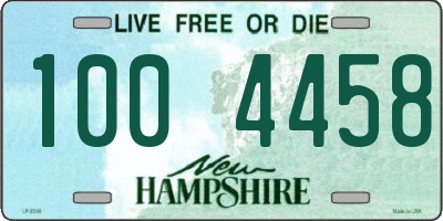 NH license plate 1004458