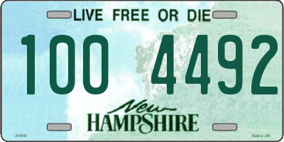 NH license plate 1004492