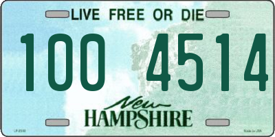 NH license plate 1004514