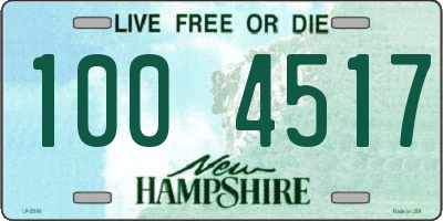 NH license plate 1004517