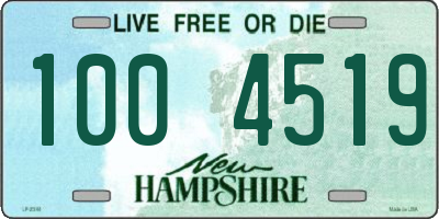 NH license plate 1004519