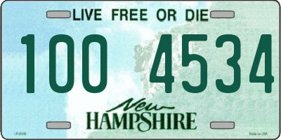 NH license plate 1004534