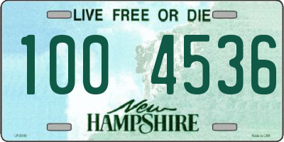 NH license plate 1004536