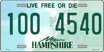 NH license plate 1004540
