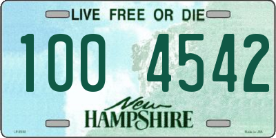 NH license plate 1004542
