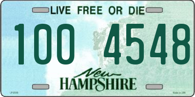 NH license plate 1004548