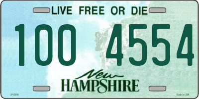 NH license plate 1004554