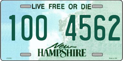 NH license plate 1004562