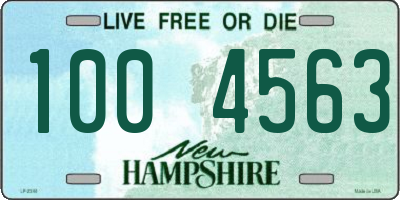 NH license plate 1004563