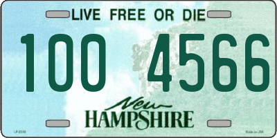 NH license plate 1004566