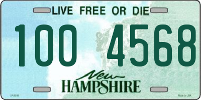 NH license plate 1004568