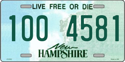 NH license plate 1004581