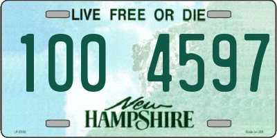 NH license plate 1004597