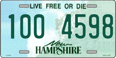 NH license plate 1004598