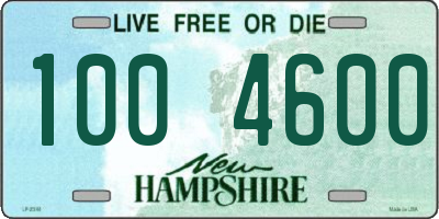 NH license plate 1004600