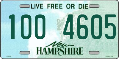 NH license plate 1004605