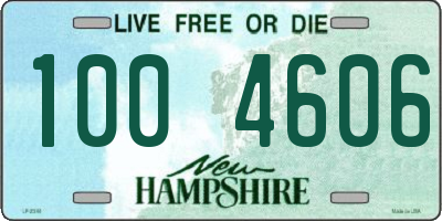 NH license plate 1004606