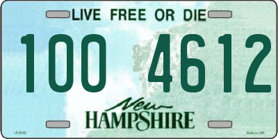 NH license plate 1004612