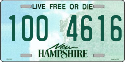 NH license plate 1004616